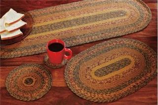  Braided Jute Table Runner Placemats Chair Pads Nesting Baskets
