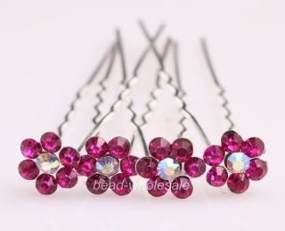 10pcs Bridal Jewelry Clear Crystal Rhinestone Hair Accessory Hair Pins 