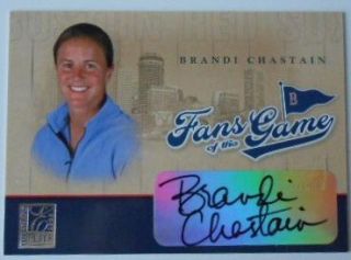 2004 Donruss Elite Brandi Chastain Fans of The Game Red Sox Autograph 