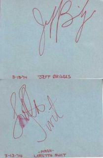  Bridges Loretta Swit Autographed 1974 Album Page Early RARE Bridges 