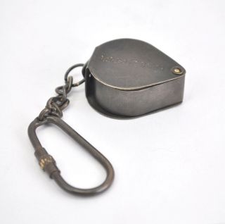 Brass Magnifying Glass Keychain Magnifier Keyring Key Ring