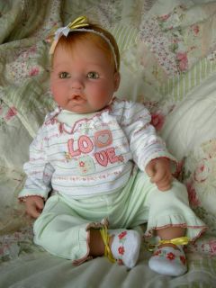   Berenguer Angel Baby Girl Doll *Brielle* in Floral Layette Green Eyes