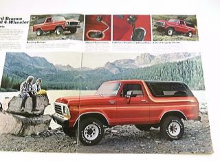 1978 78 Ford Bronco Truck Brochure Ranger XLT Custom