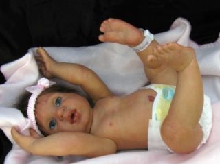 Reborn Preemie Baby Girl Blinkin Anatomically Correct Full Vinyl Body 