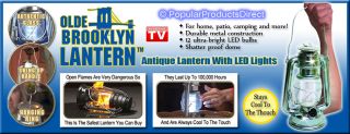 Olde Brooklyn Lantern  As Seen On TV  Antique Light w/ LED Lights 