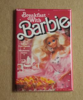 Breakfast with Barbie Fridge Magnet Cereal Box 80s Doll Dream House 