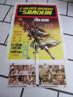 Brave Archer Shaw Brothers Fu Sheng Brazil Poster Kung Fu Tien NIU 