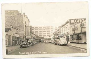 WA Bremerton Two Theaters C 1940 Ellis RP Postcard