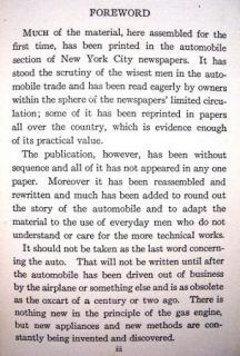 Putnams Automobile Handbook by Brokaw Starr 1918 HC