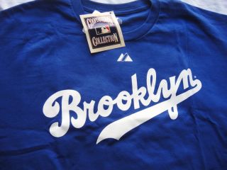 Brooklyn Dodgers Jackie Robinson Shirt Majestic Cooperstown Coll. MLB 