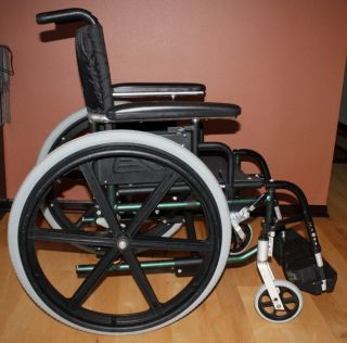 Sunrise Breezy 600 Lightweight Folding Wheelchair Rehab 16x16 Hemi 