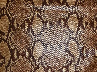 Newly listed Brown and Metallic Gold Python Snake Skin Cowhide Leather 
