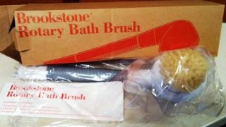 BROOKSTONE BATH BRUSH MASSAGER NEW