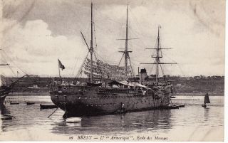  Brest France Shipyard Postcard