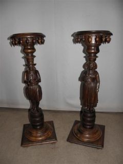 description french breton pedestals in oak 19th century a original 