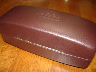 Coach Brown Leather Hard Sun Glasses Case Pre Owned But Never Used 