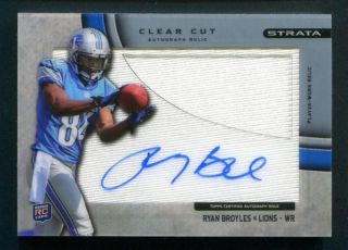 2012 Topps Strata Ryan Broyles Clear Cut Auto Relic Lions