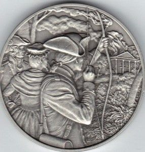   American Revolution Franklin Mint Pewter Medal Rebecca Brewton Motte