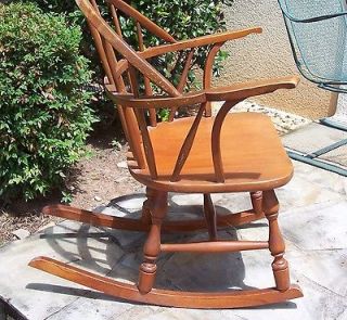 newly listed antique maple windsor rocking chair 
