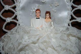 Vintage WEDDING Cake Topper Set BRIDE Groom Bridesmaids and Groomsmen