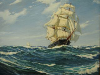 Charles Bridgeman Vickery Painting Ship Marine Clipper American 