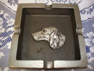 Bruce Fox Ashtray Dog Design w Original Seal Sticker