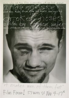 Broken Noses 1987 Ultra RARE U s 1sh Poster Bruce Weber