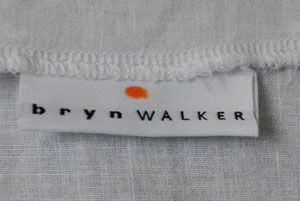 BRYN WALKER ARTSY LAGENLOOK WHITE 100% LINEN DRESS SZ. L LARGE