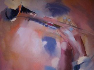 Bruni Sablan Painting Hands Cat 036 1988 Miles Davis Original 36x24 