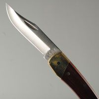 Unused Schrade USA Buck Henry LB7 Bear Paw Folding Blade Knife in Box 