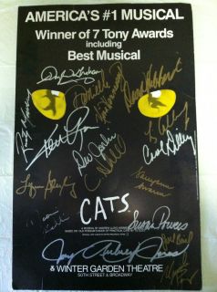 Cats Signed Autographed Poster Broadway
