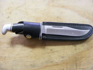 Buck 119 x USA Sheath Knife with Black Leather Scabbard 65th Trooper 