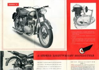 Indian Brave R s Motorcycles Sales Brochure 1953