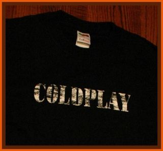 Coldplay Chris Martin Jonny Buckland Logo T Shirt L