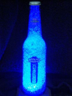 Bud Light Platinum Beer LumiBottle LED bottle, bar lamp light, BLUE 