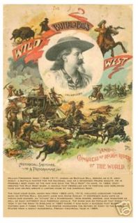 buffalo bill wild west show old poster reproduction