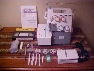 BROTHER OVERLOCK SERGER SEWING MACHINE M626 W VHS AND MANUAL