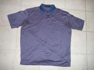Bugatchi Uomo Mens Polo Shirt XXL 100 Egyptian Cotton Purple Blue 