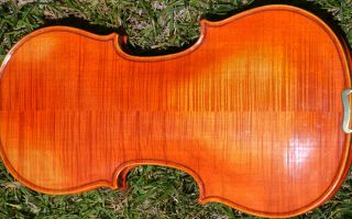   16 Stradivarius Copy 2 Piece Flamed Violin/Fiddle Pernambuco Bow Ebony