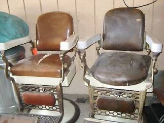 antique hydralic barbers chairs e berninghaus co movieland wax museum