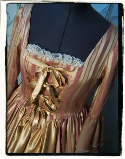 Sunny Stripes Marie Antoinette Rococo Tudor Renaissance Gown Dress 