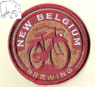 New Belgium Brewing bicycle logo round window decal, beer Colorado Fat 