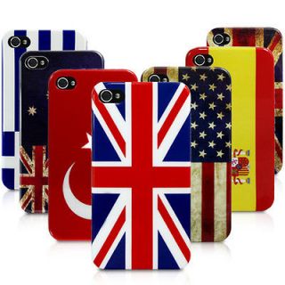 flag design back case cover for apple iphone 4 4s various countries 