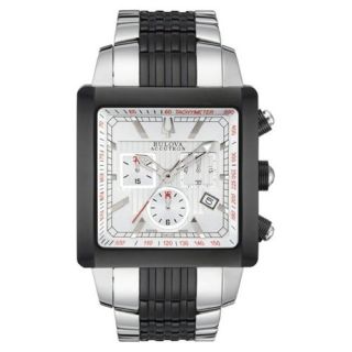Bulova Accutron Masella Chronograph Stainless Steel Square Mens Watch 