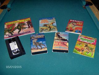 Dinosaur Media Pack Lot Books VHS Godzilla vs Mothra Allosaurus T Rex