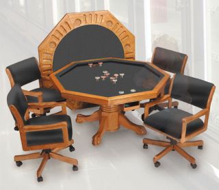 in 1 Bumper Pool Poker Table 4 Chair 54 3 Finishes