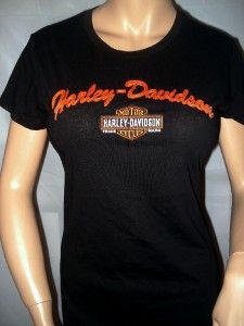 NWT Harley Davidson Black Enbroidered Short Sleeve Shirt Daytona Beach 