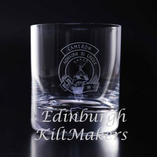 Smith Clan Crested Crystal Whiskey Glass Burns Crystal Whisky Glasses 