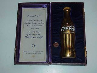 rare bunkie coca cola bunkie LA service to community award bottle 1912 