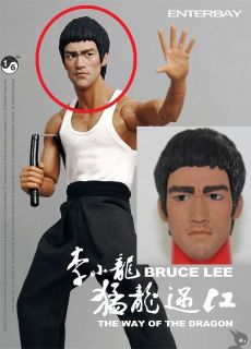 Bruce Lee Way of Dragon 1 6 Head Sculpt Hot Toys DX04 Game of Death 